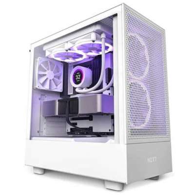 NZXT H5 Flow Mid Tower Cabinet (E-ATX) (White) Profile Picture