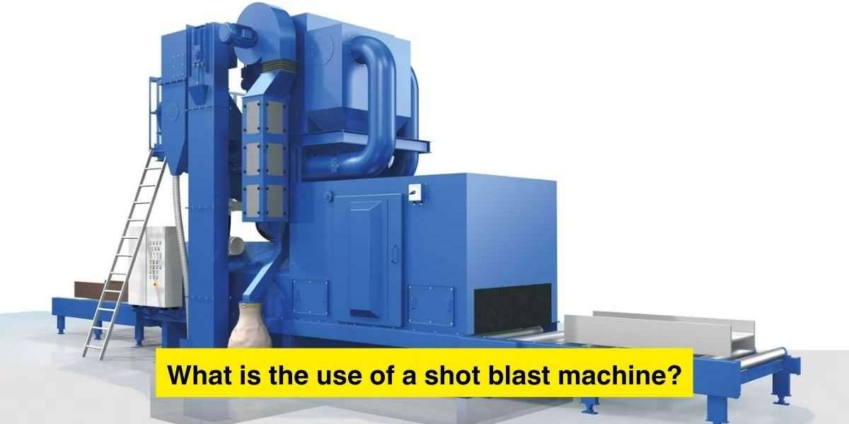 What is the purpose of a shot blasting machine?